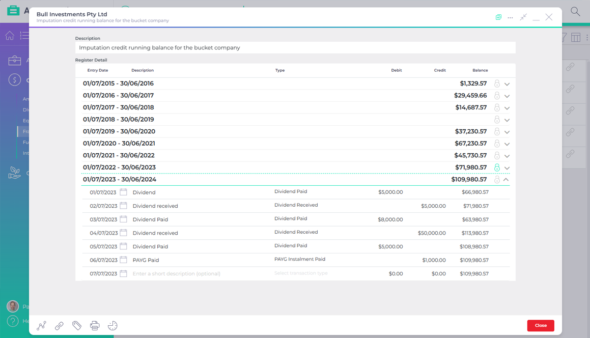 Screenshot - FrankingAccount v2