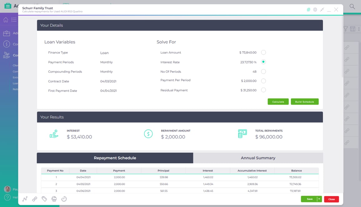 Screenshot - LoanCalcFlex