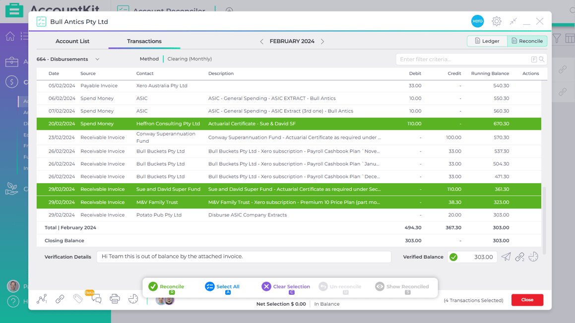 AccountKit - Screenshot - Account Reconciler (skinny)