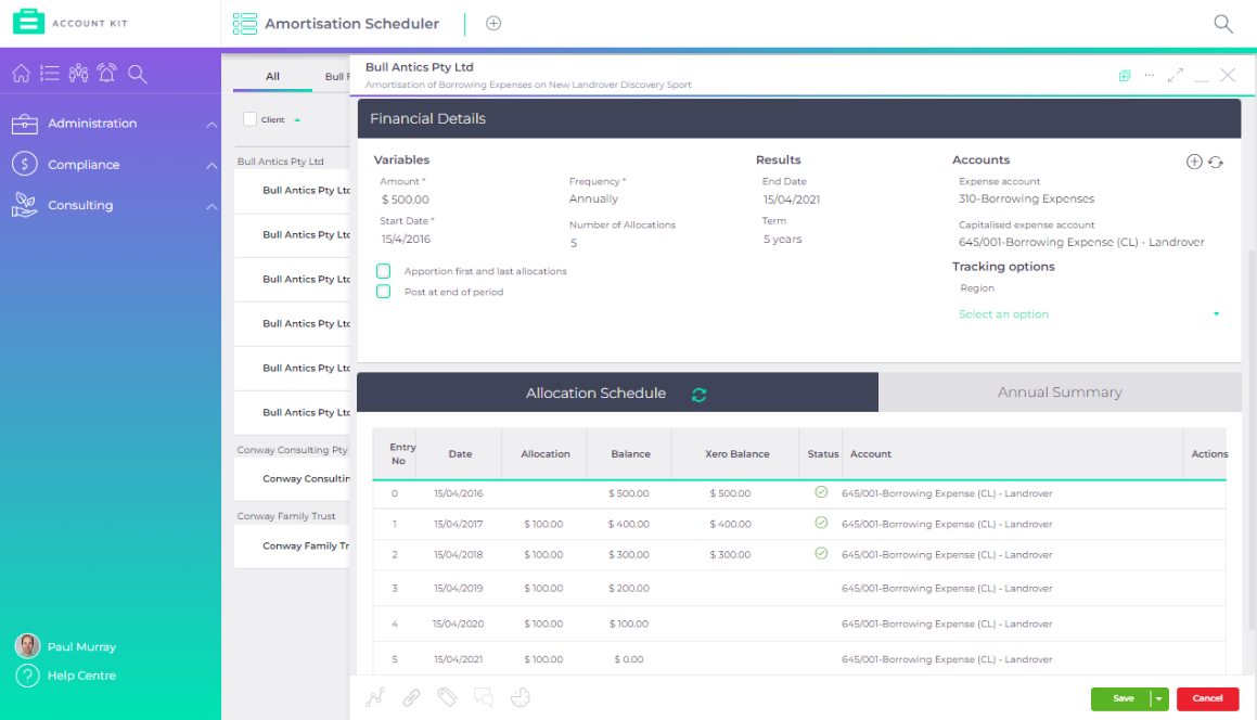 Screenshot - AmortisationScheduler