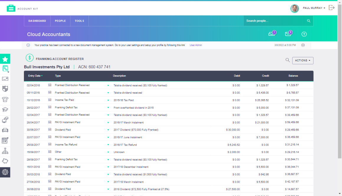 Screenshot - FrankingAccount