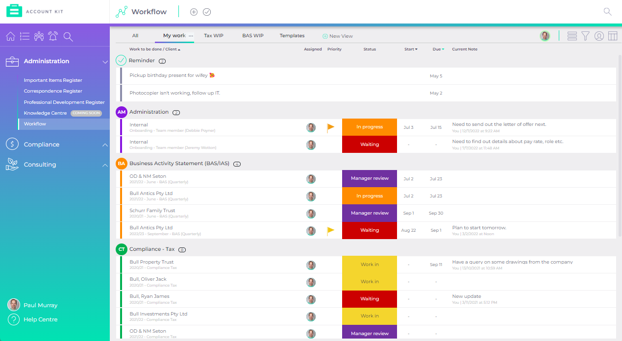 Workflow List #1